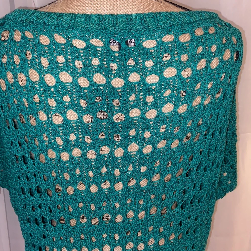 Express Emerald Chunky Open Knit Batwing Sweater XS